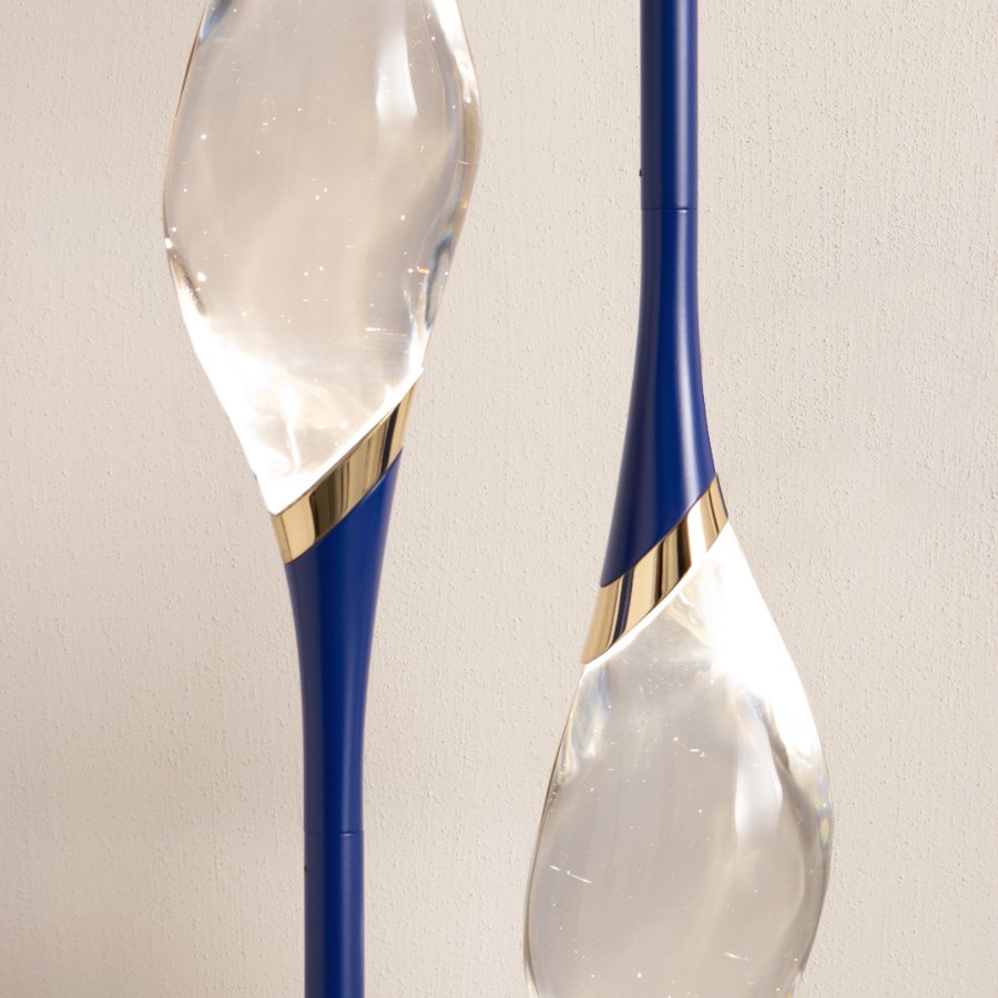 Blue / Gold finish on the Il Pezzo 12 Wall Sconce