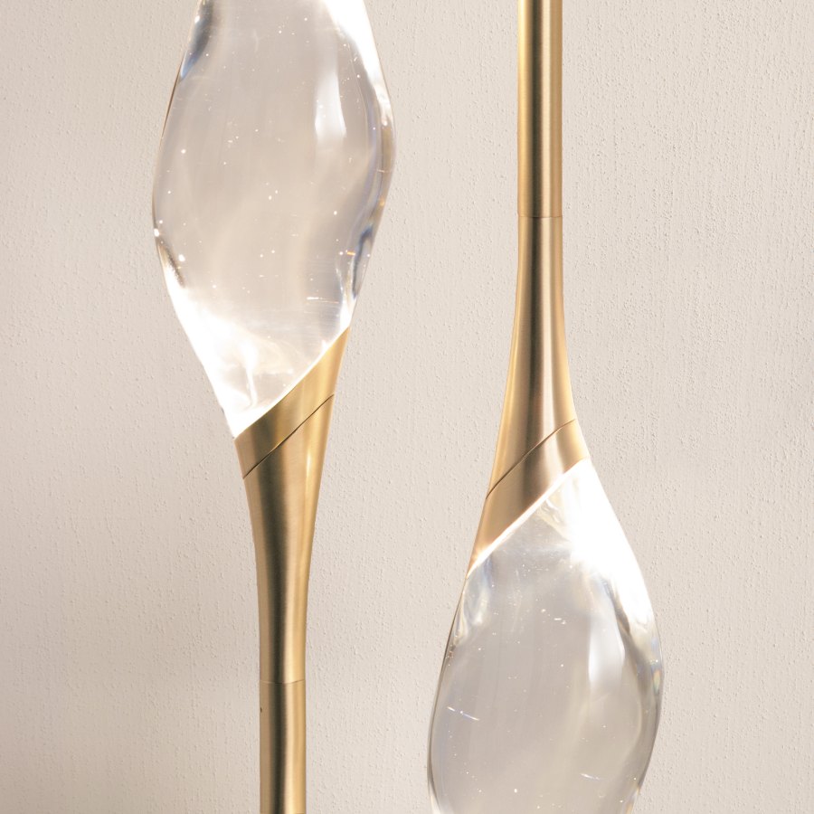 Satin Brass finish on the Il Pezzo 12 Wall Sconce