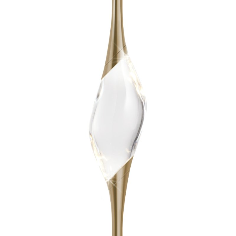 Satin Brass finish on the Il Pezzo 12 Wall Sconce