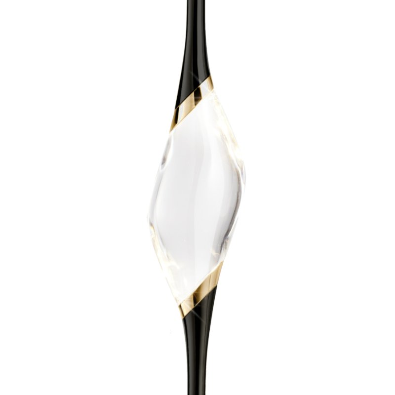 Black / Gold finish on the Il Pezzo 12 Wall Sconce
