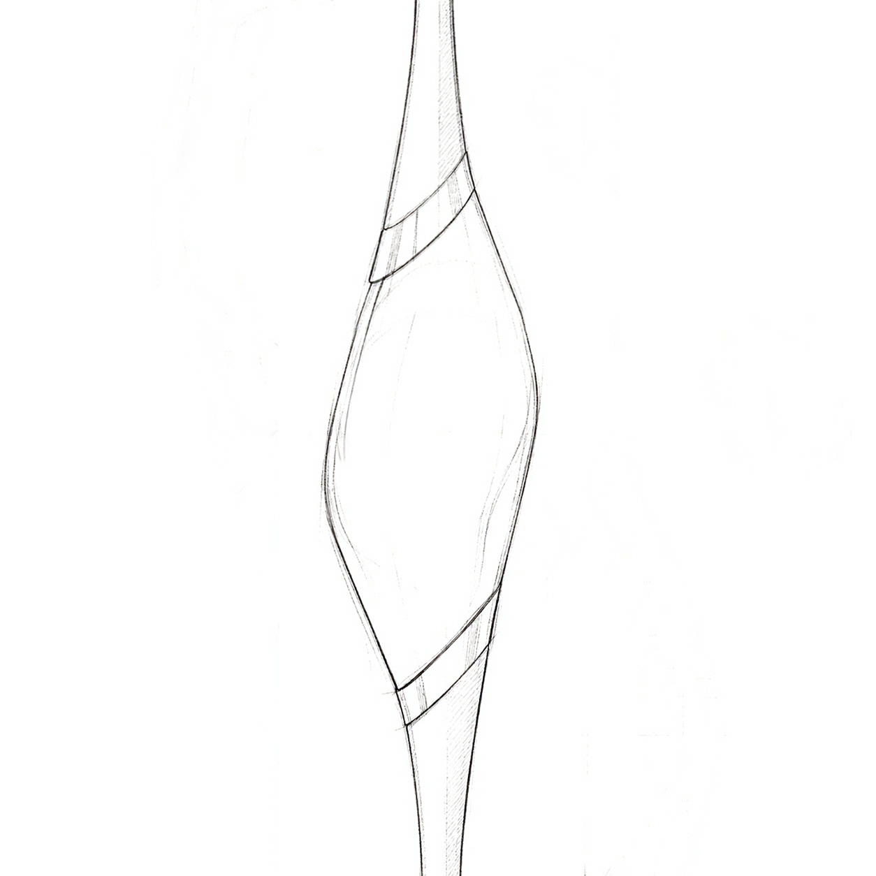 Custom finish, pencil sketch