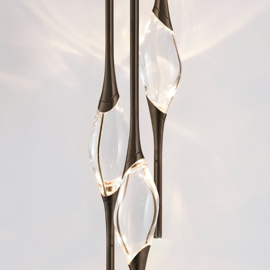 Bronze finish on Il Pezzo 12 Chandelier