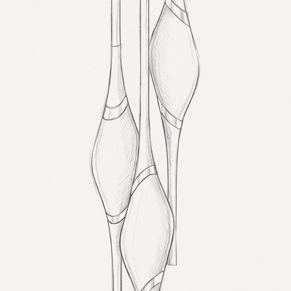 Custom finish, pencil sketch