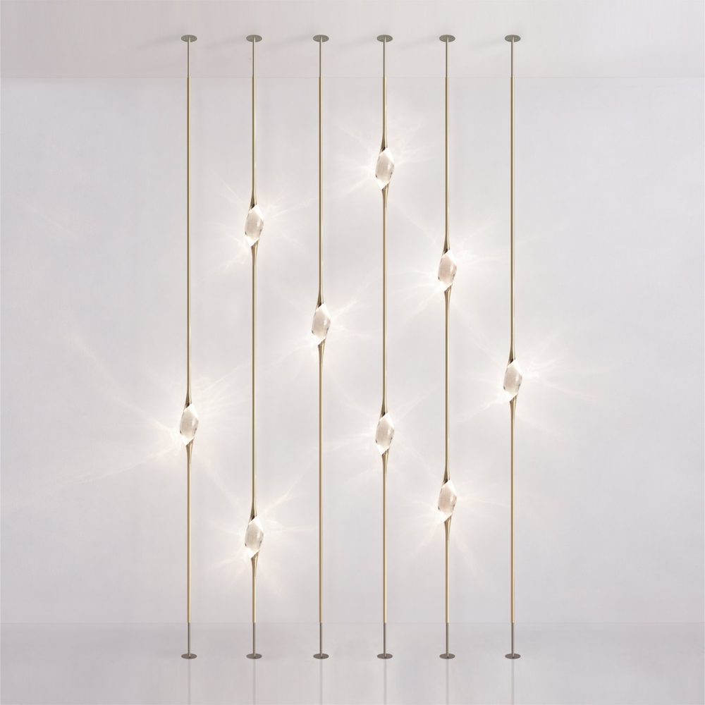 Il Pezzo 12 Floor to Ceiling, floor-to-ceiling crystal lighting composition